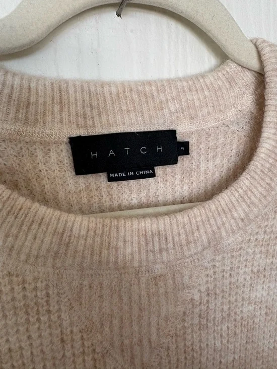 Hatch Beige Cream Crewneck Sweater - Picture 2 of 4